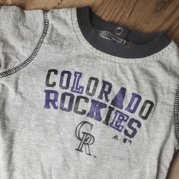 Adidas MLB Colorado Rockies Gray Baby Onesie Bodysuit Size 0/3 Months EUC - Picture 6 of 13